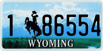 WY license plate 186554