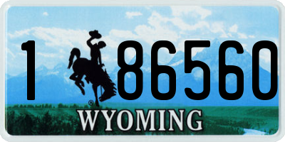 WY license plate 186560