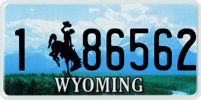 WY license plate 186562