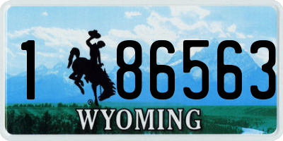 WY license plate 186563