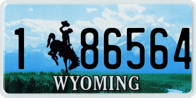 WY license plate 186564