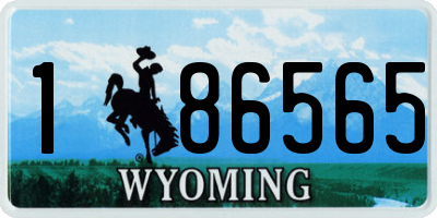 WY license plate 186565