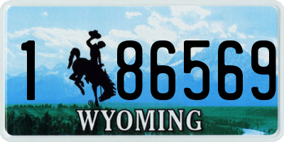 WY license plate 186569