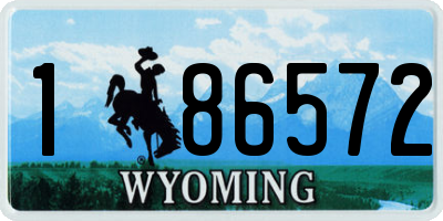 WY license plate 186572