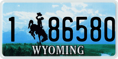WY license plate 186580