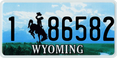 WY license plate 186582