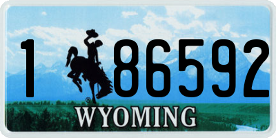 WY license plate 186592