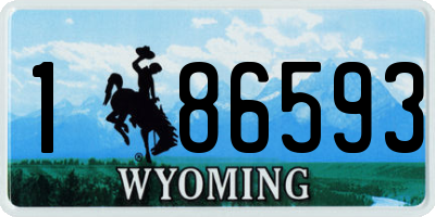 WY license plate 186593