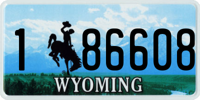WY license plate 186608