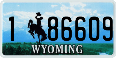 WY license plate 186609