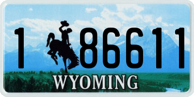 WY license plate 186611