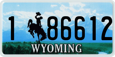 WY license plate 186612