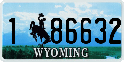 WY license plate 186632