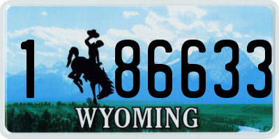 WY license plate 186633