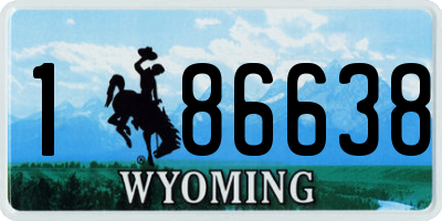 WY license plate 186638