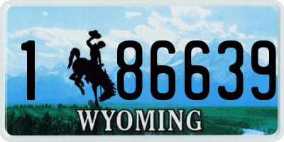 WY license plate 186639