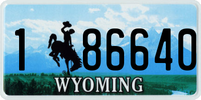 WY license plate 186640