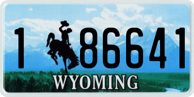 WY license plate 186641