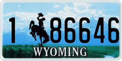WY license plate 186646