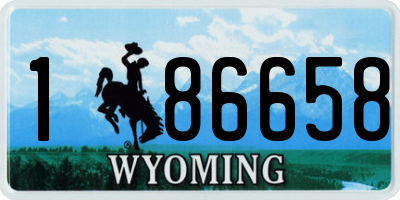 WY license plate 186658