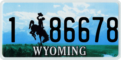 WY license plate 186678
