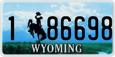 WY license plate 186698