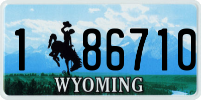 WY license plate 186710