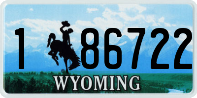 WY license plate 186722