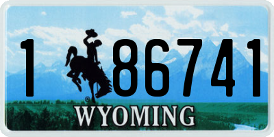 WY license plate 186741