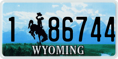 WY license plate 186744