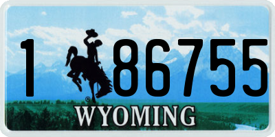 WY license plate 186755