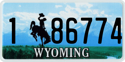 WY license plate 186774