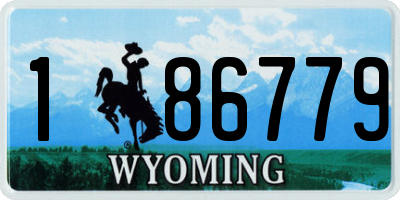 WY license plate 186779