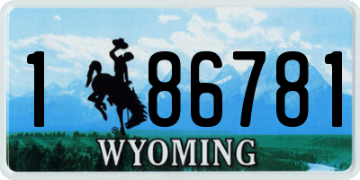 WY license plate 186781
