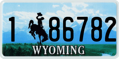 WY license plate 186782
