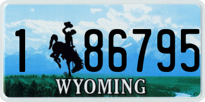 WY license plate 186795