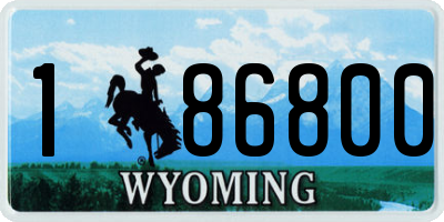 WY license plate 186800