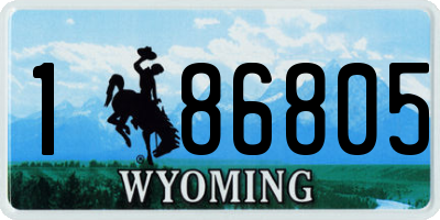 WY license plate 186805