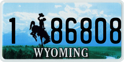 WY license plate 186808
