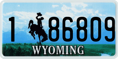 WY license plate 186809