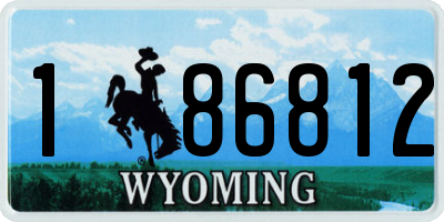 WY license plate 186812