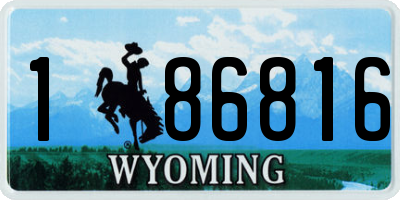 WY license plate 186816