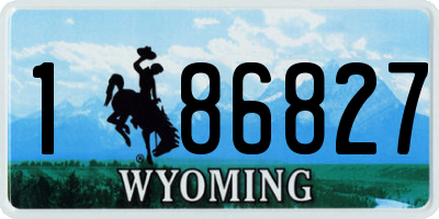 WY license plate 186827