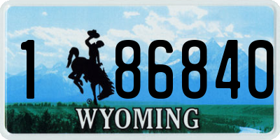 WY license plate 186840