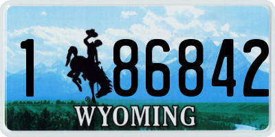 WY license plate 186842