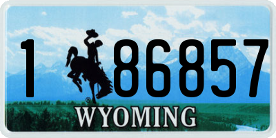 WY license plate 186857