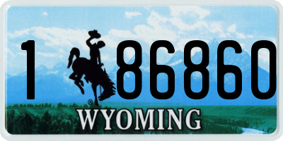 WY license plate 186860