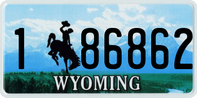 WY license plate 186862
