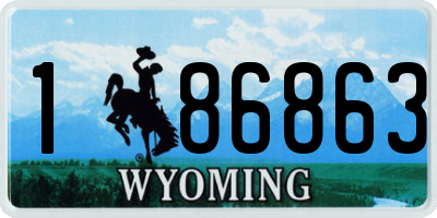 WY license plate 186863
