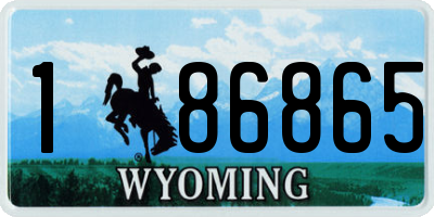 WY license plate 186865